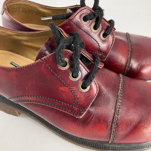 Dr. Martens Womens Leather Ankle Boots Ox Blood Size UK 3 US 5 vintage - Picture 11 of 13
